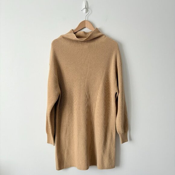 Aritzia Dresses & Skirts - Aritzia Wilfred Montpellier Merino Wool Sweater Dress Sandy Beige Size Small